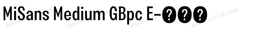 MiSans Medium GBpc E字体转换